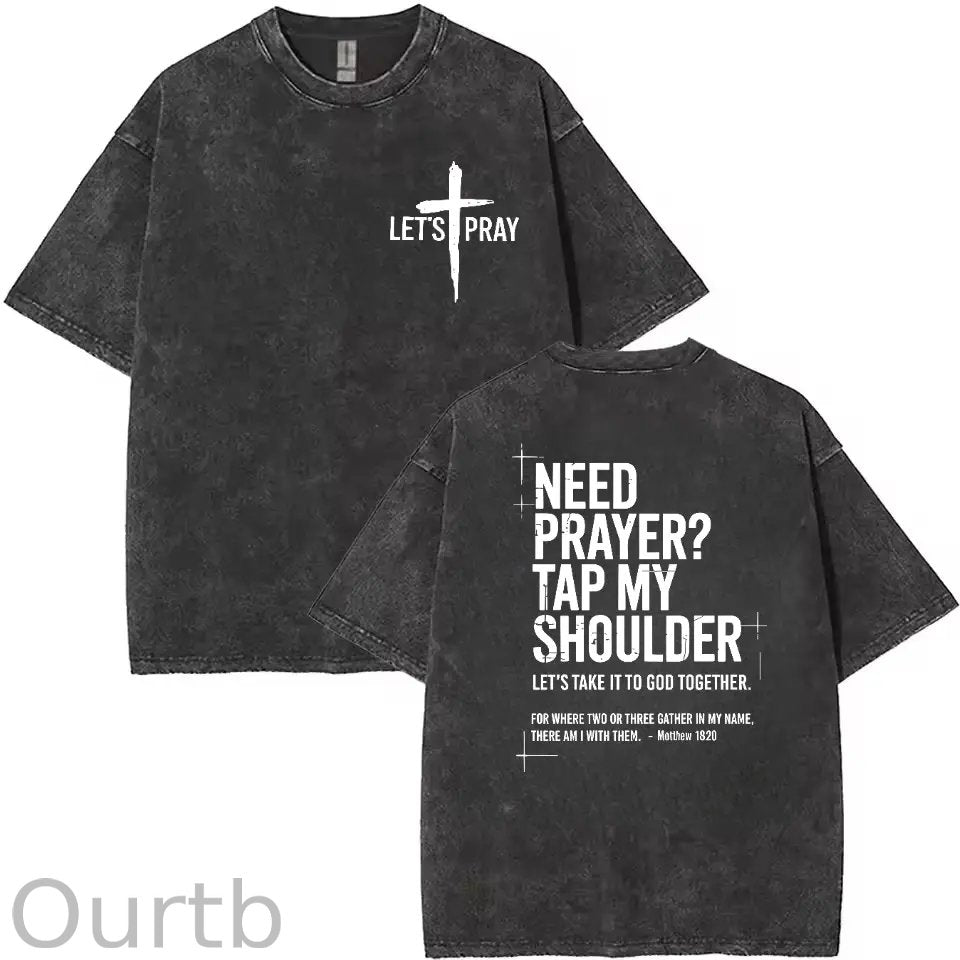Need Prayer Hoodie - Tap My Shoulder Let’s Pray Christian Faith Sweatshirt, Bible Verse Matthew 18:20, Religious Inspirational Fall Winter Outfit Womenswear