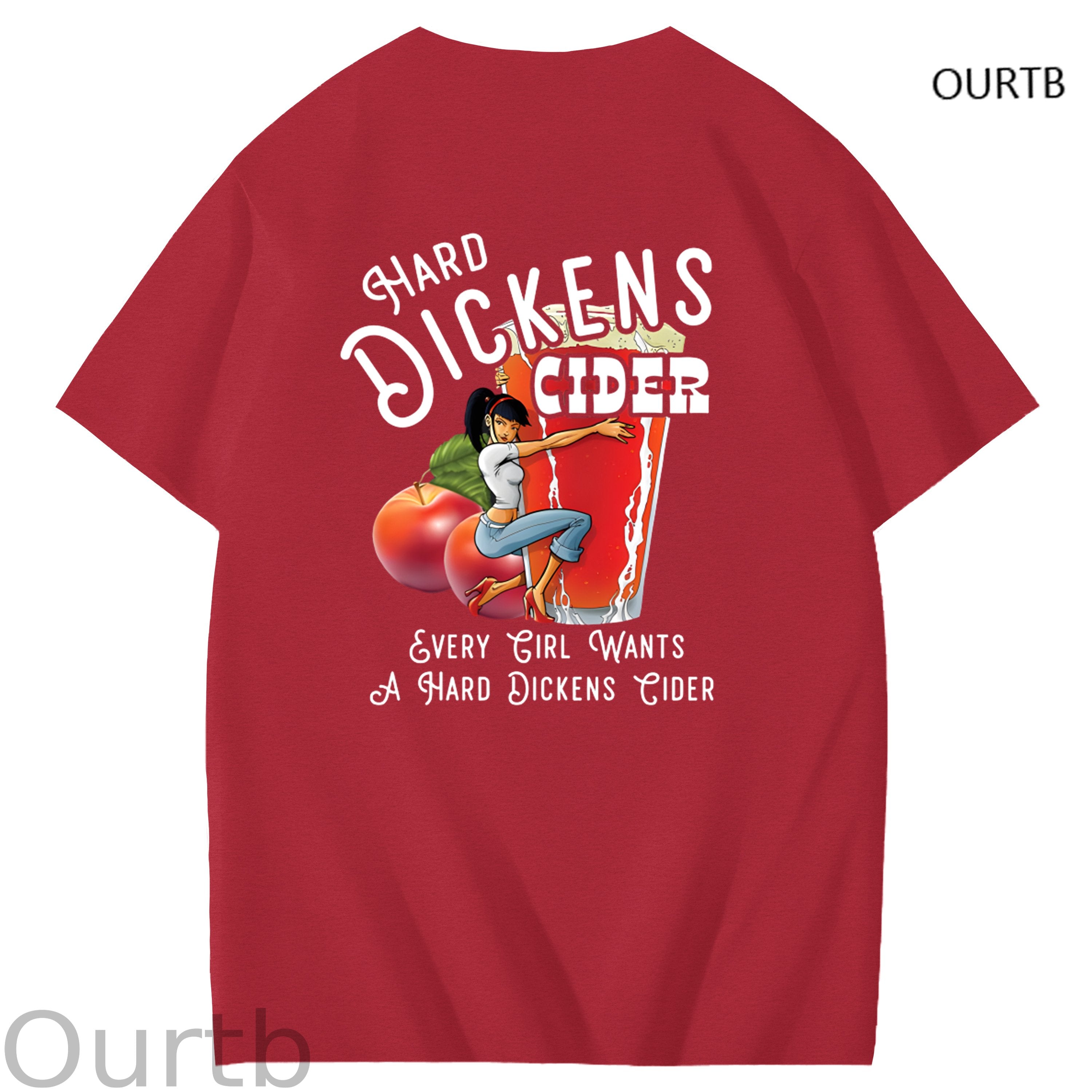 Hard Dickens Cider Every Girl Wants A Hard Dickens Cider Art Pattern Print T-Shirt