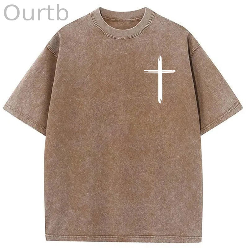 Jesus Saves Washed Cotton T-Shirt