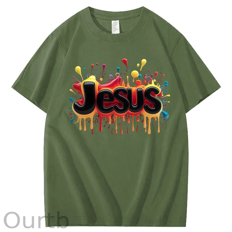 Jesus Geometric 100% Cotton T-Shirt