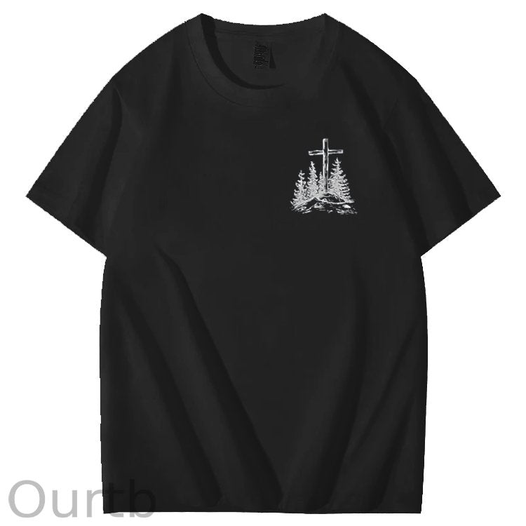 Follow The Word Not The Herd Bible Christian God Faith Jesus Art Pattern Print T-Shirt