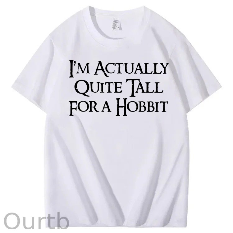 Vintage I'm Actually Quite Tall for a Hobbit 100% Cotton T-Shirt