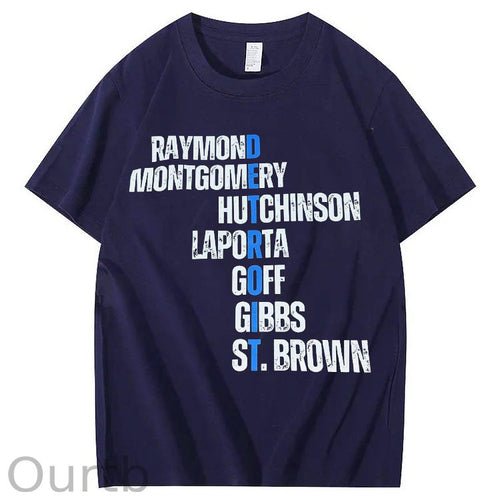 Detroit Lions football team player’s name shirt