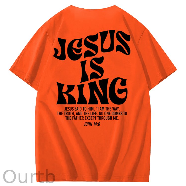 Jesus Is King Bible Verse John 14:6 Christian 100% Cotton T-Shirt
