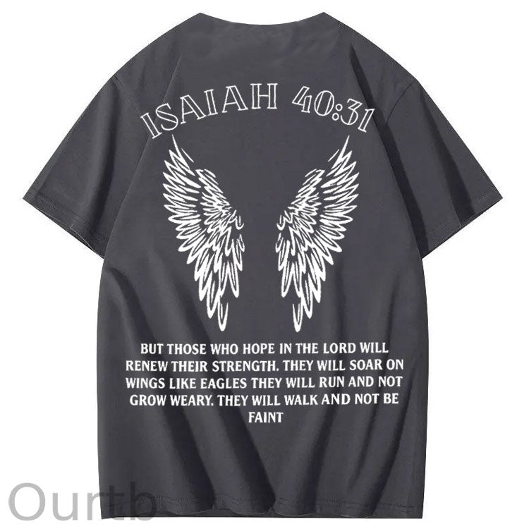 ISAIAH 40:31 Pattern 100&Cotton Print T-Shirt