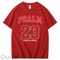Psalm 23 The Load Is My Shepherod  Pattern Print 100%Cotton T-Shirt