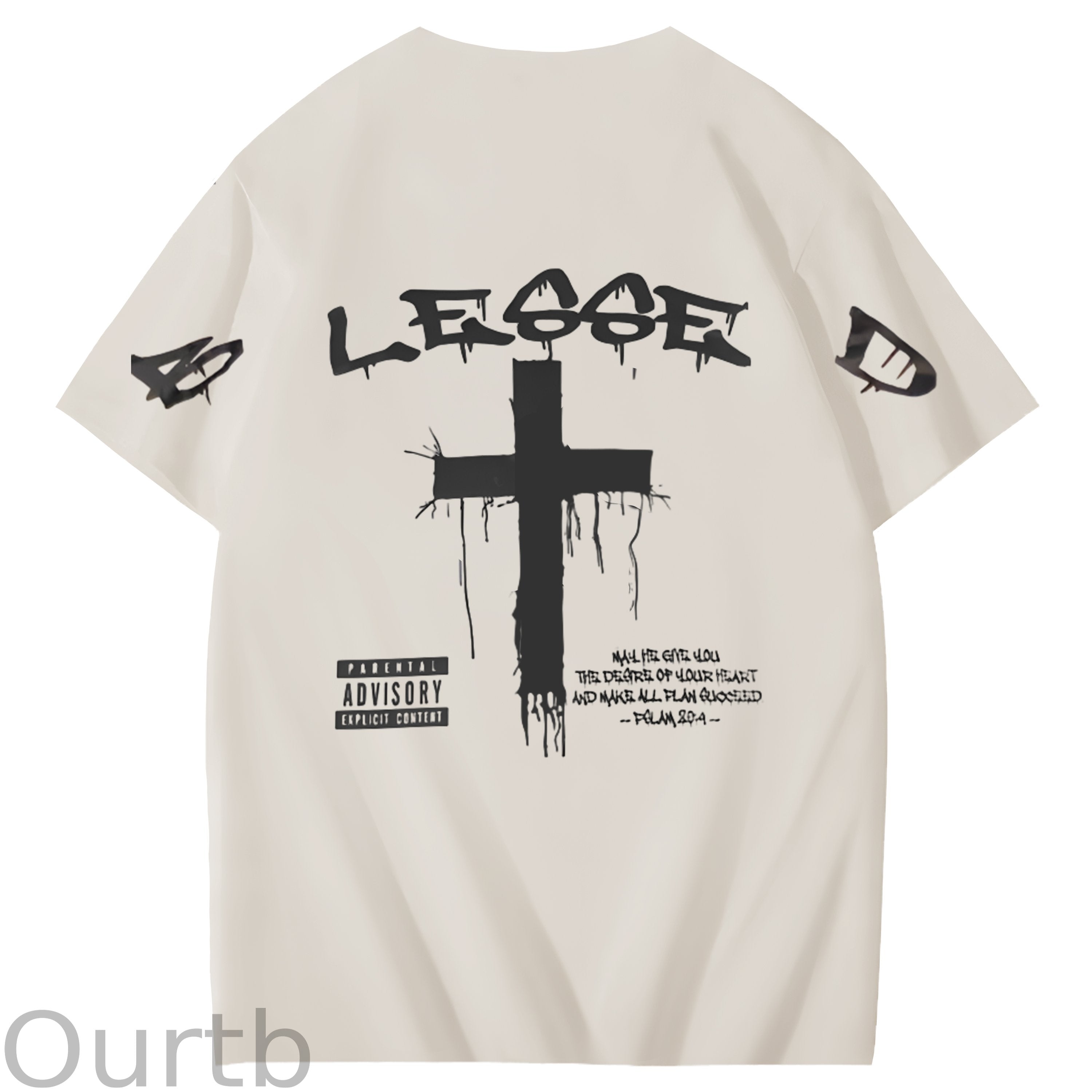 Blessed God Cross Jessus Faith Art Pattern Print T-Shirt